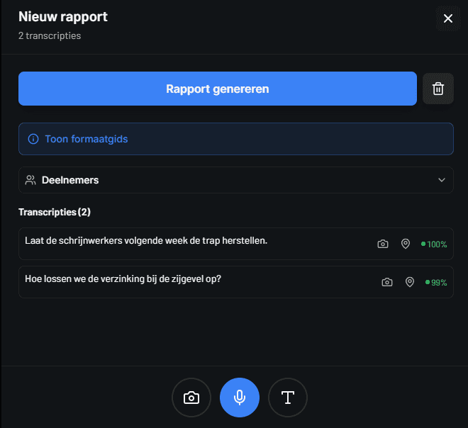 SiteWhiz mobiele app met werfverslag generatie