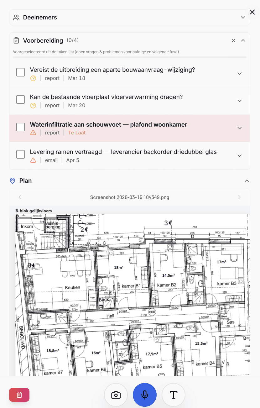 SiteWhiz rapport overzicht in lichte modus